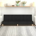 thumbnail image 1 of vidaXL 2-Seater Sofa Bed Black Fabric, 1 of 5