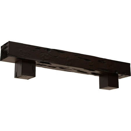 

Ekena Millwork 6 H x 8 D x 48 W Pecky Cypress Faux Wood Urethane Fireplace Mantel Kit W/ Alamo Corbels Premium Mahogany