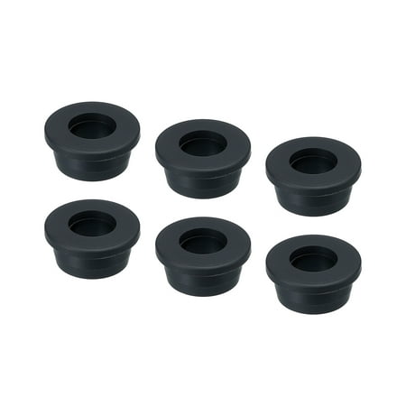 

Uxcell Pack of 6 T Shape Rubber Grommet 1.18 Inch OD 0.6 Inch ID Cable Pipe Seal Protection Hole Plugs Black
