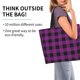 thumbnail image 2 of Disketp Purple Black Plaid Bolsa Tote Estampada para Mujer, Bolso de Hombro y de Mano para Compras y Viajes, 2 of 8