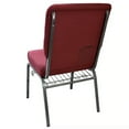 thumbnail image 3 of Auditorium Chair - Maroon Fabric/Silver Vein Frame - Chair with Storage - 18.5inch Wide Seat, 3 of 3