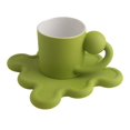 thumbnail image 2 of de 2 tazas de de cerámica con platillo de tazas de de 8.5 onzas para Cappuccino Latte perfecl taza de café, 2 of 8