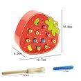 thumbnail image 3 of Juego de madera para atrapar gusanos, juego magnético suave para regalos navideños para niños (fresa), 3 of 6