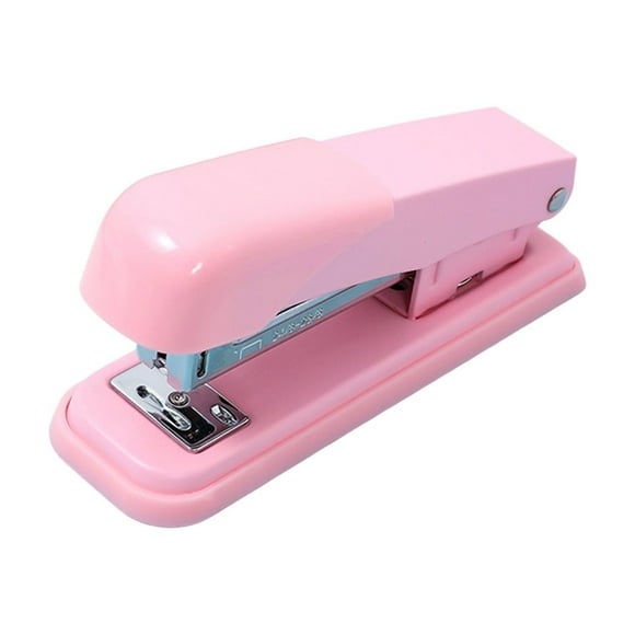 Btomtd Macaron Color Stapler Multi Functional Stapler For Easy Binding Comfortable Grip Suitable For Office Use Student Stapler, Pink