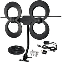 Antennas Direct ClearStream 4MAX COMPLETE Outdoor TV Antenna, Amplifier, Mast, 30' Cable, Splitter