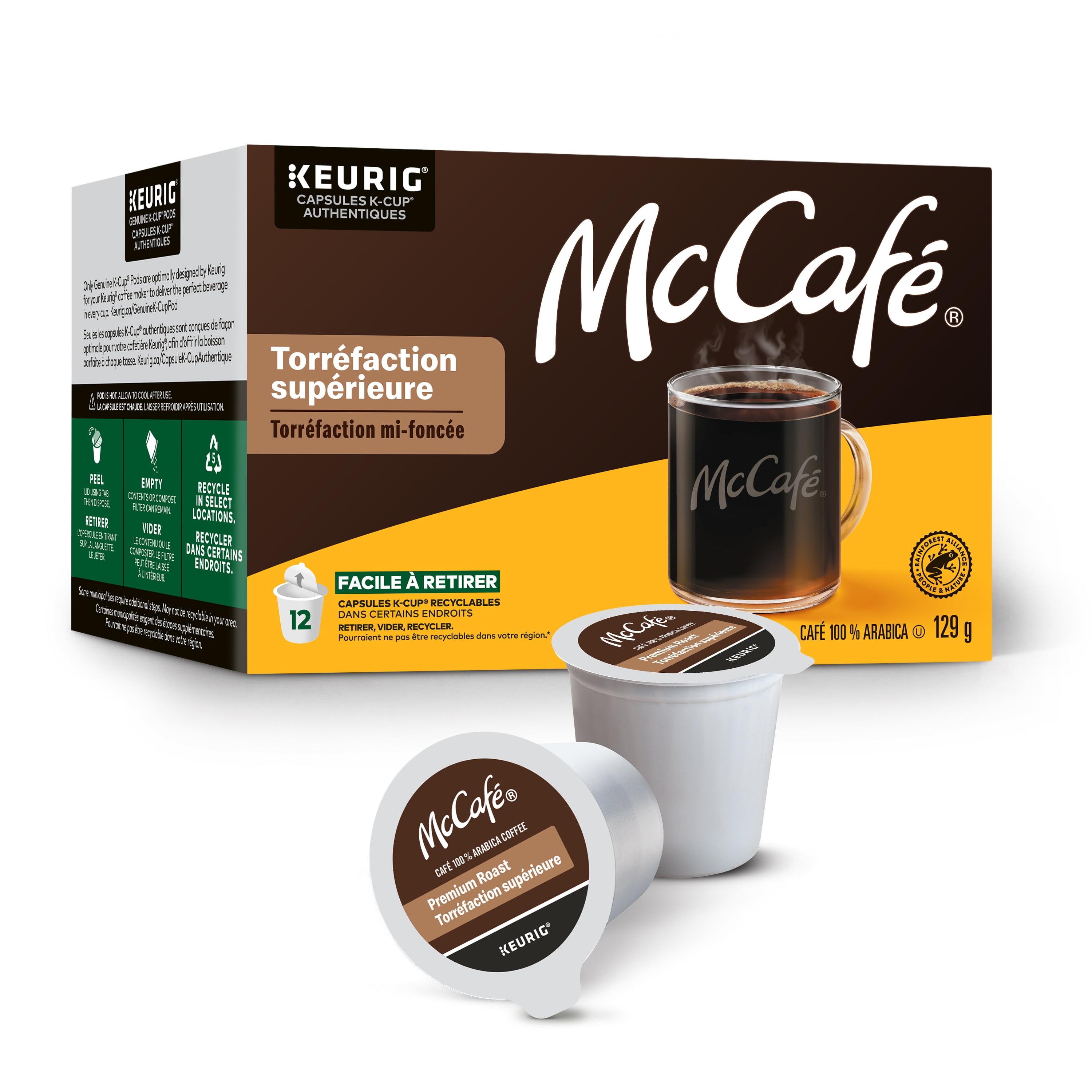 Capsules K-Cup de café de qualité supérieure McCafé, torréfaction mi-foncée Boîte de 12
