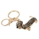 thumbnail image 4 of Llavero decorativo de aleación de zinc con forma de perro salchicha y cristales de imitación, adorno para bolso y coche, regalo de recuerdo (negro), 4 of 6