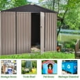thumbnail image 5 of AECOJOY 8' x 6' Outdoor Metal Storage Shed with Lockable Door for Backyard, 5 of 8