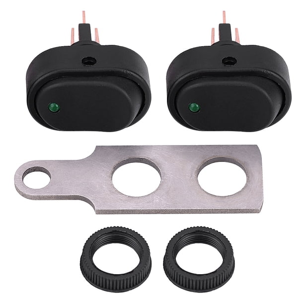 Faro delantero LED para motocicleta de 12 V con interruptor de encendido y apagado con indicador verde tipo A