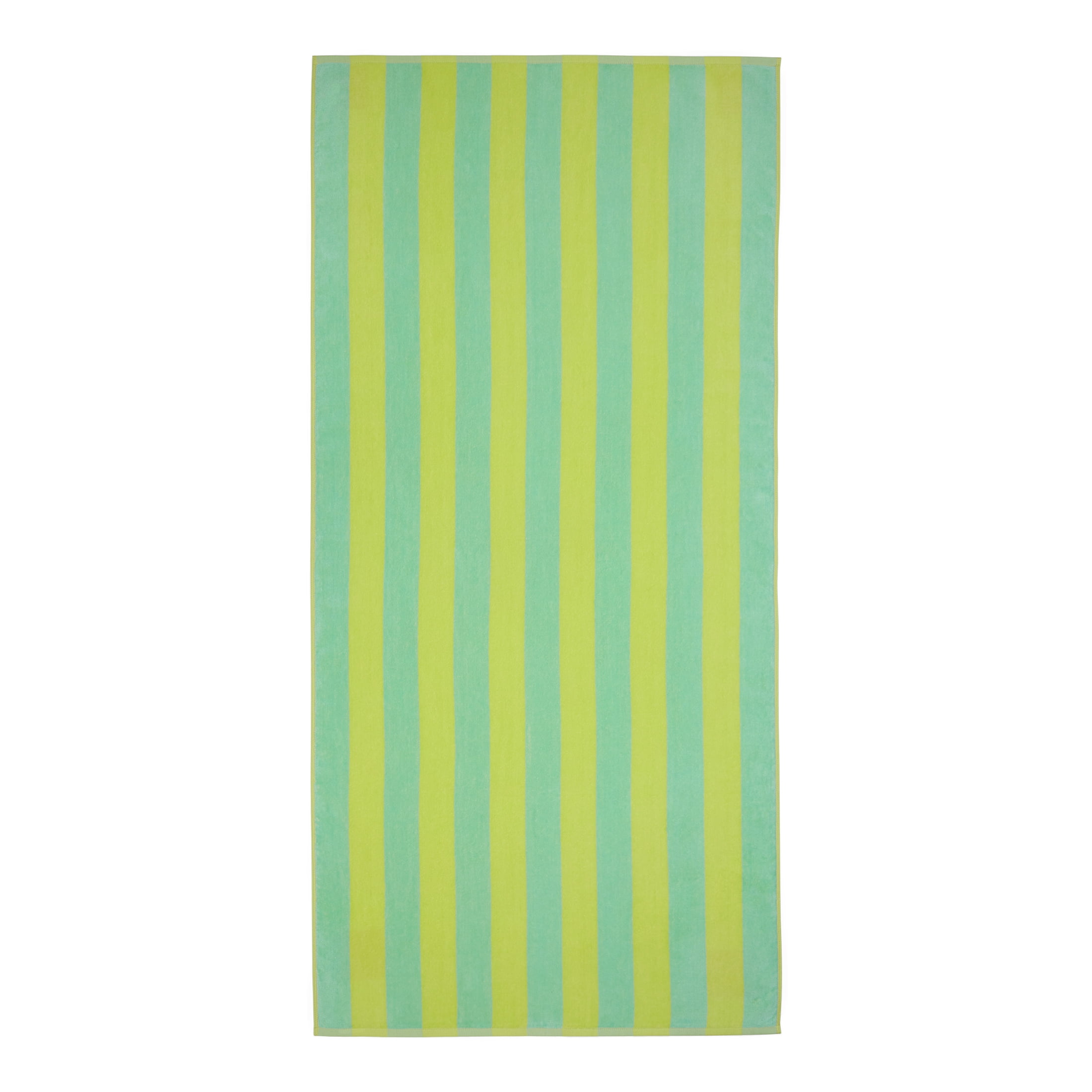 Mainstays Cabana Striped Lemon & Lime Cotton-Blend Beach Towels (2 Count)