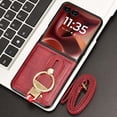 thumbnail image 5 of Case for Motorola Razr 60 Ultra Wrist Strap with Bottle Opener Buckle Ring Kickstand Compatibility Premium Pu Leather, 5 of 5