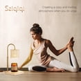 thumbnail image 7 of Sziqiqi Gold Crystal Candle Warmer Lamp with Timer: Height Adjustable Wax Warmer for Fragrance Diamond Faceted Glass Shade Wood Base Safe Flameless Home Decor for Bedroom Gift for Mom Women, 7 of 7
