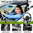 thumbnail image 4 of 3PCS Furry Cow Print Steering Wheel Cover,Auto Plush Cute Cows Shift Gear & Hand Brake Covers Soft Warm Universal Car Interior Accessories for Women Men(Black), 4 of 7