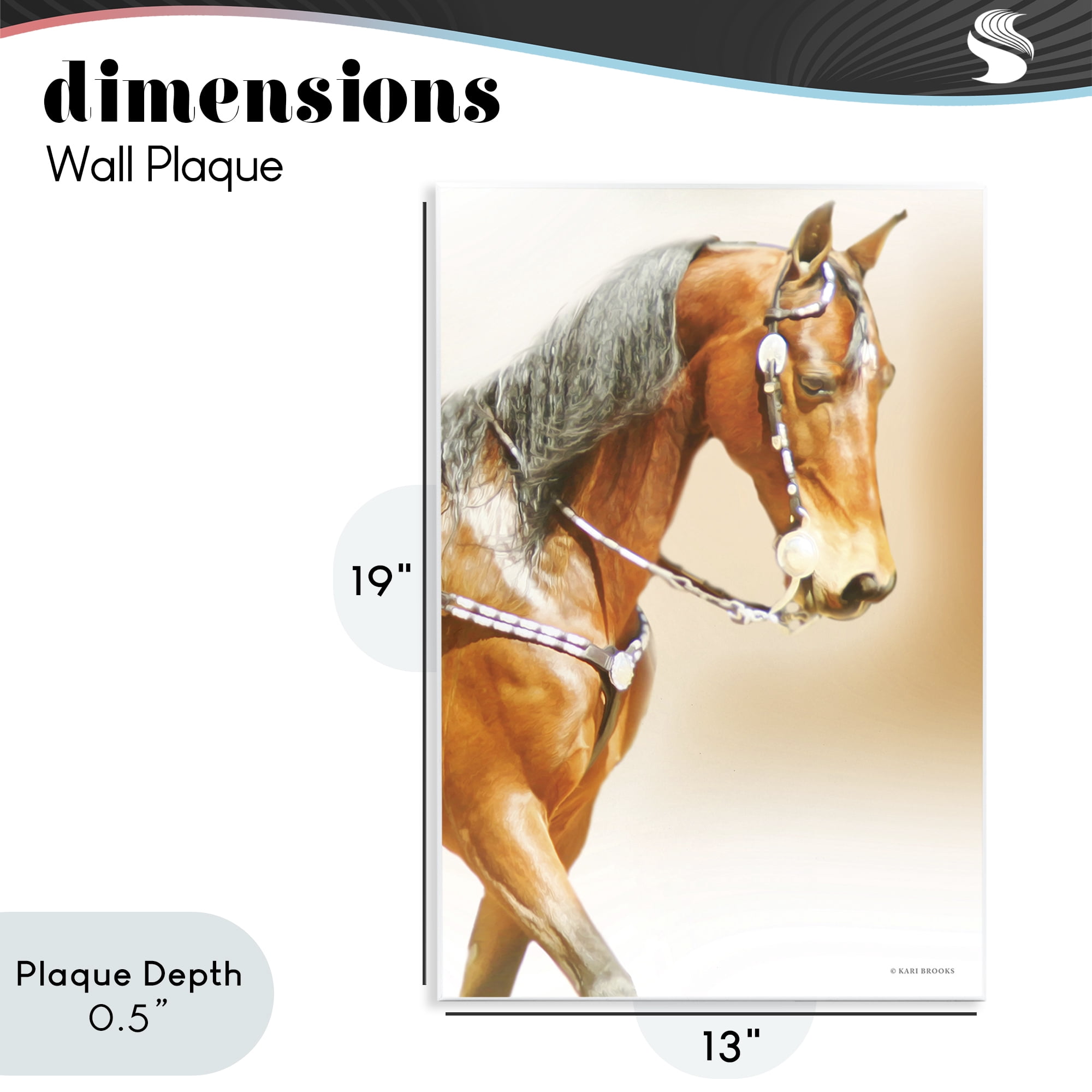 Stupell Industries Brown Majestic Horse Wall Plaque Art, design by Kari Brooks