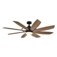 thumbnail image 4 of Parrot Uncle 60 Inch Farmhouse LED Windmill Ceiling Fan with Lights and Remote, Reversible DC Motor, 6 Speeds, Brown, 4 of 8