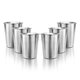 thumbnail image 1 of Paquete de 6 vasos para niños de acero inoxidable de 8 oz, vasos de pinta para niños, vasos de metal duraderos apilables, vasos para beber inastillables con descuento, 1 of 3