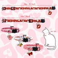 thumbnail image 2 of Vehomy 4 Pack Valentine's Day Kitten Collars Cat with Bells Kitten Breakaway Collar with Charming Pendants Pet Adjustable Collars with Red Lips Love Bow for Cats Kitten Small Dogs, 2 of 6