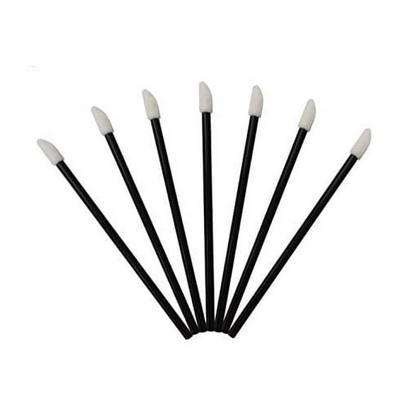 100 Pcs Disposable Lip Brushes Makeup Brushes Lipstick Applicators(Black)