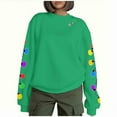 thumbnail image 2 of Craaazy Christmas Long Sleeve Shirts For Women Vintage Christmas Letters Printed Sweatshirt Merry Christmas Funny Shirts Gifts, 2 of 9