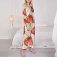 thumbnail image 3 of Goofa Strawberries Printed Women’s 2 Piece Pajama Set Super,Pajamas Women's Long Sleeve Sleepwear Soft Button Down Loungewear Pjs Lounge Set Nightwear-, 3 of 9