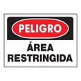 thumbnail image 1 of Letrero Peligro Área Restringida Hyko Plástico Rojo Negro Bl, 1 of 3