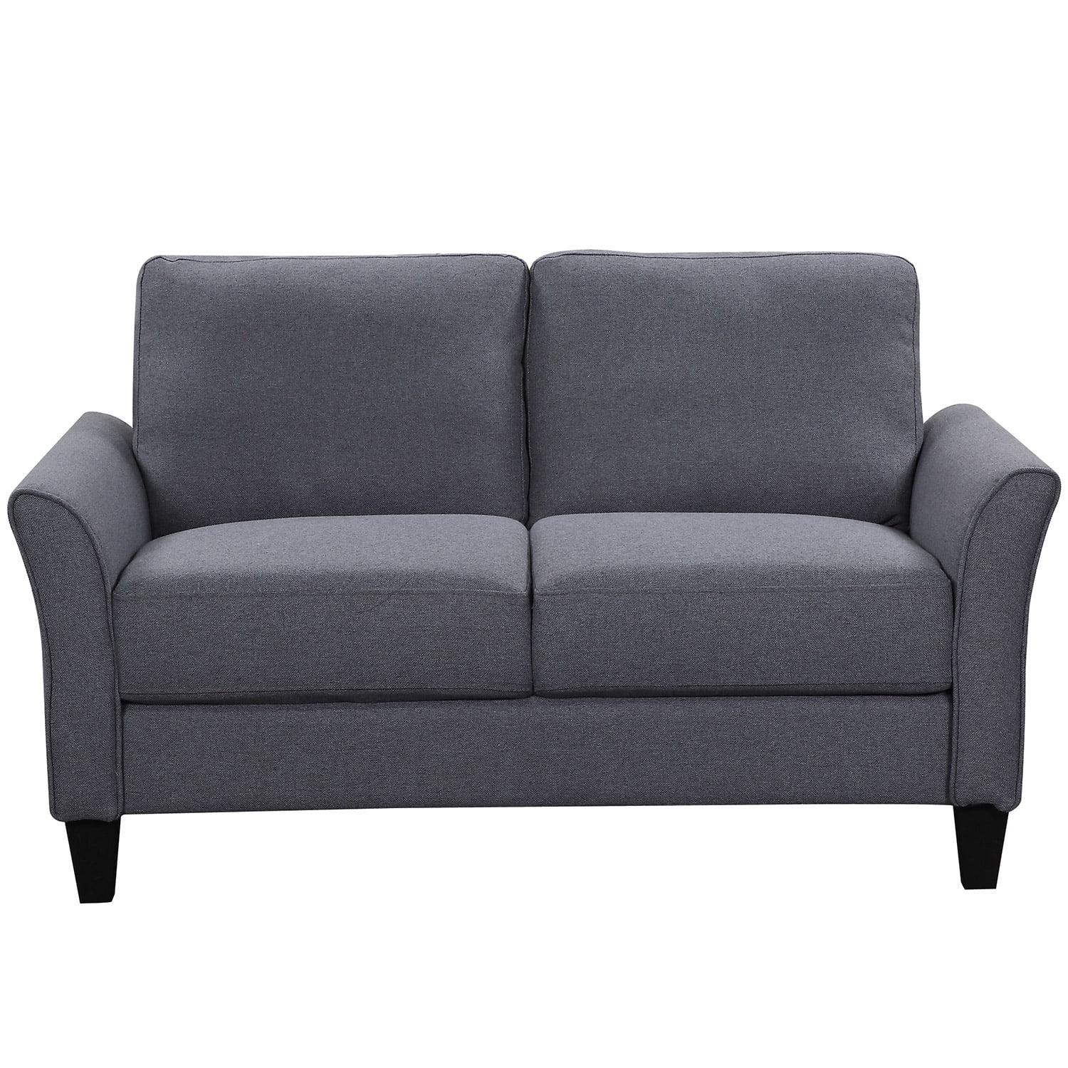 Kadyn Mid-Century Modern Loveseat Sofa, 2 Seater Sofa, Living Room Sofa for Home, Office, Gray