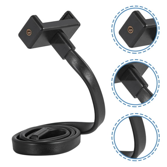 Uonlytech Home Phone Holder Black Bendable Smartphone Stand for Bed and Treadmill