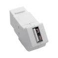 thumbnail image 3 of Tripp Lite Usb 2.0 All-in-one Keystone/panel Mount Angled Coupler (f/f), White - Usb Adapter - Usb (f) To Usb (f) - Usb 2.0 - Angled, Mlded - White, 3 of 5