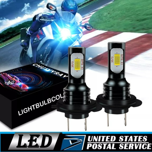 Fit for Suzuki GSXR 600 750 2000 2001 H7 Headlight Bulbs Super Bright 8000K Ice Blue Upgrade Kit 2x