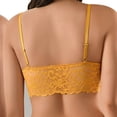 thumbnail image 5 of JSGEK Women Floral Lace Bra and Panty Set Plunge Neckline Adjustable Straps Intimate Lingerie for Bedroom Wear Yellow L, 5 of 6