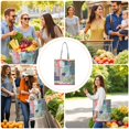 thumbnail image 4 of Sac Fourre-Tout en Toile Rayé Hippie – Sac de Courses Rétro Esthétique Réutilisable, 4 of 4