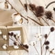 thumbnail image 3 of Tallos de algodón para decoración rústica, 3 piezas de 68 cm de flores artificiales de aspecto natural, flores secas hechas a mano para jarrones, ramas decorativas con bolas de algodón 100 % reales, 3 of 5