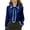 Dark Blue #180, variant on Women's Elegant Tie Office Shirts Long Sleeve Dressy Loose Lapel Blouse Color Block Business Casual Tops Light Green XL