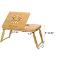 thumbnail image 6 of UWR-Nite Bamboo Bed Tray Table and Laptop Desk Tilting Surface for Reading, Tablets, Serving, and Eating Food, Lap Desk with Adjustable Legs for Kids, Adults, 6 of 6