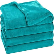 Utopia Bedding Fleece Blanket Twin Size Turquoise 300GSM Luxury Bed Blanket Fuzzy Soft Blanket Microfiber