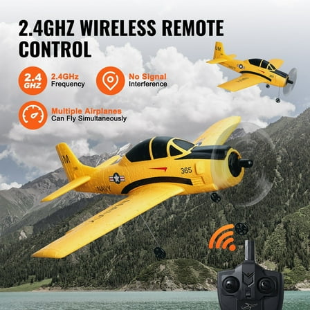 Beginner-Friendly RC Airplane - 2.4GHz Remote Control, Durable EPP Foam, Easy to Fly (RTF)