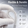 thumbnail image 6 of Tutuviw 1 Pair of Rhinestone Glitter Rope, Bling Rope Shoe Laces, Shoelaces Round, Rhinestone Shoe Laces String with Metal Head for Shoes, Sneakers, Sweatpants Hoodies (White), 6 of 6
