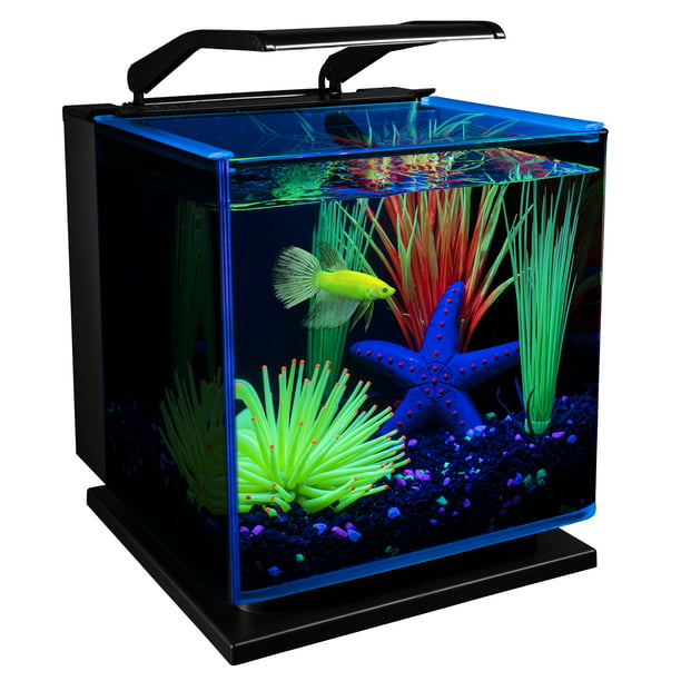 GloFish Betta Shadowbox Aquarium Kit 3 Gallons, LED Lighting and Filter - Walmart.com