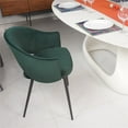 thumbnail image 2 of Ouuuhlala OLL-PU-PIN Puff Paste Harmony Upholstery Dining Chair with Conic Legs, Pink - Set of 2, 2 of 5