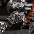 thumbnail image 5 of Cusdie 7-Die Metal DND Dice Set, Dragon Wings Design Metal Polyhedral D&D Dice Set for DND Dungeons and Dragons TTRPG Role Playing Games, 5 of 5