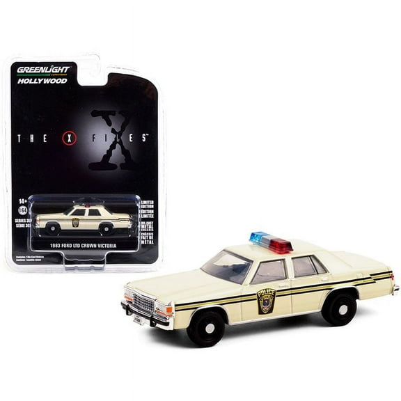 1983 Ford LTD Crown Victoria Cream Ardis MD Police The X-Files (1993-2002) TV Series Hollywood Series Release 30 1/64 Diecast Model Car by Greenlight