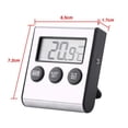 thumbnail image 2 of Digital Fridge Thermometer with Large LCD Display Refrigerator Temperature Meter with High Low Temperature Alarm and Stand, 2 of 7