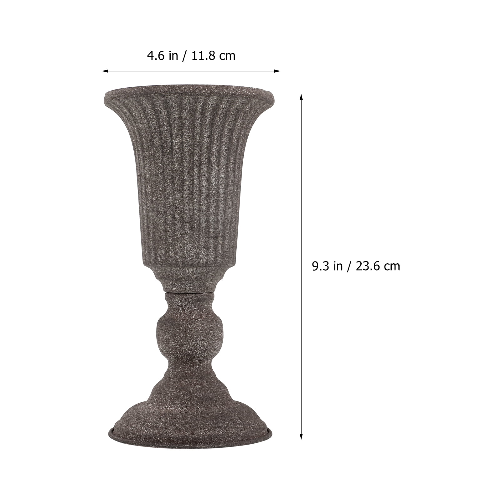 Narrster 2pcs Classic Garden Urn Planter Decorative Urn Planter Vintage Style Flower Pot Wedding Tabletop Decoration