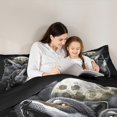 thumbnail image 4 of Feelyou Wildlife Wolf Bedding Comforter Set 7 Pieces, Wildlife Animal Full Bedding Set, Mystic Galaxy Moon Reversible Fitted Sheet Flat Sheet, Lightweight Room Decor, 4 of 7