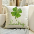 thumbnail image 5 of AVOIN colorlife St Patrick's Day Throw Pillow Cover, Green Cushion Case Farmhouse Style Decoration for Sofa Couch 18 x 18 inch Square, 5 of 6