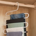 thumbnail image 4 of Advancent Colgador de ropa multicapa, soporte para estante, pantalones, corbatas, bufandas, organizador de guardarropa Almacenamiento y organización del hogar blanco, 4 of 6