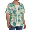 thumbnail image 2 of Honeii Lotus Flower1 for Men's Short-Sleeved Button-Up Collared Shirt Featuring A Pocket, Perfect for Beach Vacations, And Travel Adventures.-4X-Large, 2 of 5