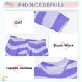 thumbnail image 4 of Light Purple Zebra Pattern Cotton Pajamas 2 Piece Set Sleepwear Soft and Comfortable Homewear Nightwear, 4 of 7