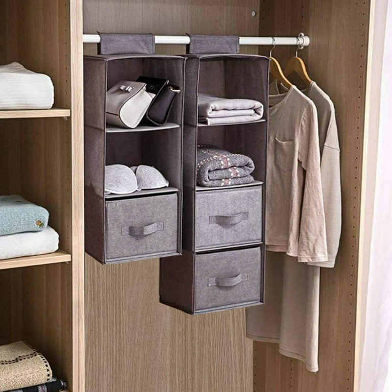 1-Shelf Hanging Closet Organizer, GIUGT Hanging Clothes Storage