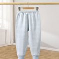 thumbnail image 2 of SGFCWSX Kids Pants Boys Girls Striped Jogger Pants Soft Cotton Comfy Lounge Trousers for Daily Activewear Blue Size 4T, 2 of 6